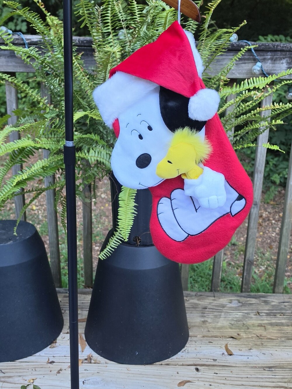 Hallmark Peanuts Snoopy & Woodstock Plush Christmas Stocking Holiday Decor
